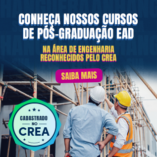Banner para a página de cursos de pós-graduação reconhecidos pelo CREA