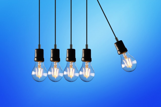 lâmpadas para indicar cultura de inovação