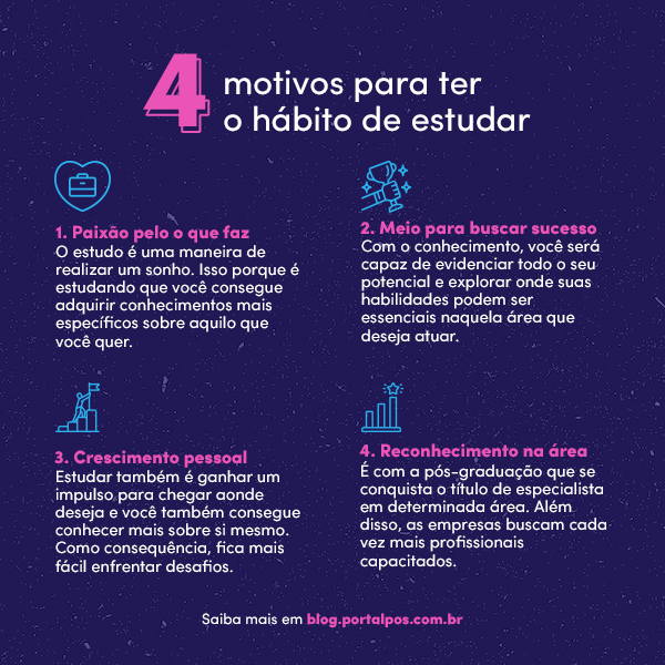 card com motivos para estudar