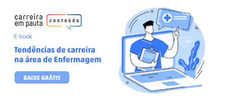 banner sobre e-book que aborda tendências de carreira na área de Enfermagem