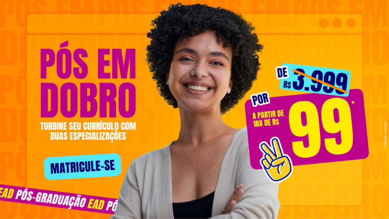 imagem com as informações da campanha pós em dobro