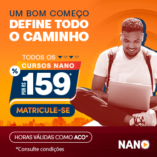 Banner da campanha de cursos Nano