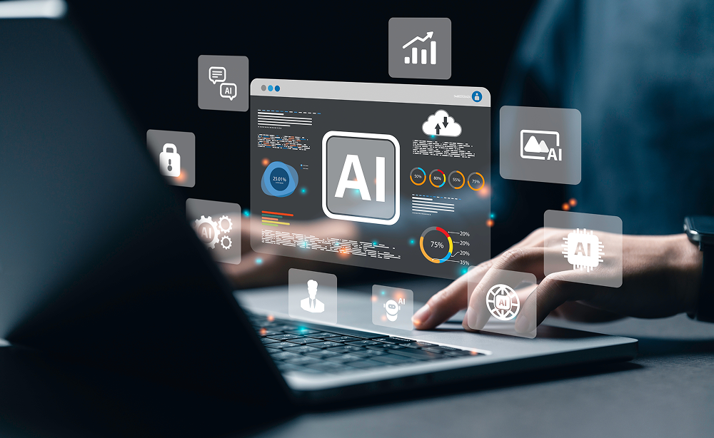 Pessoa usando inteligência artificial.